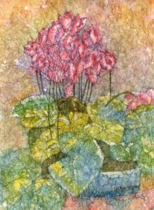 Cyclamen on Rice Paper